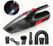 Aspiradora de coche inalámbrica de 120 w, recargable, aspiradora en seco y húmedo de alta potencia, cc 12 v. con luz led