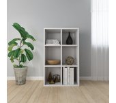 Estantería/aparador | aparador de comedor | armario de cocina madera ingeniería blanco brillo 66x30x98 cm cfw65780