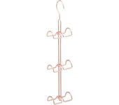 Relaxdays percha para bolsos 6 ganchos, ganchos carteras ahorra espacio, colgador accesorios metal, cobre