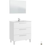 Mueble de baño athena 3 cajones (para montar) 86 x 80 x 45 cm roble alaska