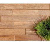 Azulejo ceramico tipo madera canaima brown brick 6x24,5 (34 piezas/caja = 0,5m2)