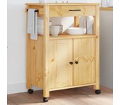 Carro de cocina monza 60x40x90 cm madera maciza de pino