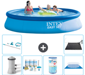 Paquete de piscina - intex - alrededor - 396x396x84 cm + accesorios a1121