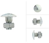 Tornillos carroceros galvanizados m8 x 16 mm - 200 unidades