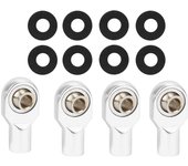 Conector de bolas huecas para extremos de varilla de aleación de aluminio trxxas slash 2wd rc car upgrade accessory 2742 (s silver)