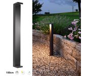 Lerna 1000 farola led 7w cct 3000k 4000k ip65 poste de luz exterior camino de jardín luz de camino 230v 100cm