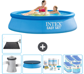 Paquete de piscina - intex - alrededor - 244x244x61 cm + accesorios cb18