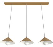 Lumicom | chapeau binario, 3xe27, max 42w, metal, oro anodizado/blanco, d25cm