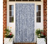 Vidaxl cortina mosquitera azul y blanco chenilla 90x200 cm
