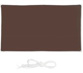 Relaxdays toldo vela rectangular, impermeable, protección rayos uv, con cuerdas para tensar, 2x4 m, marrón