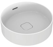 Ideal standard strada ii lavabo sobre encimera 450mm, redondo, sin agujero para grifo, con rebosadero, t2961ma, color: blanco con ideal plus