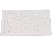 Molde de silicona en relieve vintage, exquisito molde de silicona reutilizable para decoración de tartas con fondant, velas, jabón y manualidades