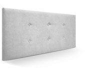 Cabecero bruselas tela cabecero de cama tapizado para camas de 90 y 105 (115 x 57 cm) tela gris plata sueños zzz