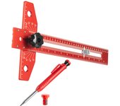 Stahlwerk regla para marcar ángulos de aluminio con tope y clavija para marcar