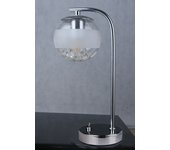 Lámpara de sobremesa de metal color cromo y tulipa de cristal. bombilla e27. ref 73900/1t ch (lámparas a conjunto)
