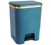 Com-fort house | cubo de basura con pedal | capacidad de 26 litros | cubo reciclaje | color verde oscuro | limpieza fácil