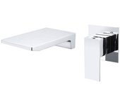 Mezclador cromado de pared para lavabo en cascada - thilia