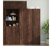 Mueble de almacenaje | armario estrecho madera ingeniería marrón roble 40x42,5x225 cm cfw662960