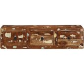 Mueble de tv | mueble de salón | mesa de tv de pared madera maciza reciclada 100x32x25 cm cfw35263