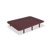Base tapizada choco 140 x 180 cm, dreamnite, tejido 3d antideslizante, estructura 30x40mm, 5 barras transversales, con patas 25cm