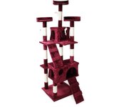 Árbol rascador para gatos color rojo-vino 170 cm accesorios mascotas animales de compañía