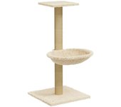 Rascador para gatos | juguetes para gatos con poste de sisal crema 74 cm cfw67338