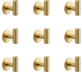 9 piezas ganchos de pared para toallas de baño ganchos perchero color oro mate acero inoxidable 304 soporte para abrigo toallero