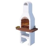 Barbacoa de carbón prefabricada de hormigón con campana y parrilla de betón kg 260