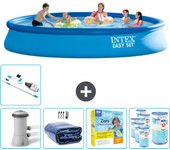 Paquete de piscina - intex - alrededor - 457x457x84 cm + accesorios cb26