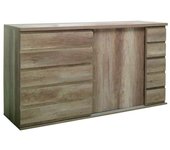 Buffet 2 puertas correderas romi - color cañón dab - 160 x 99 x 55 cm