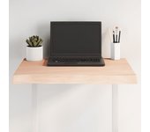Tablero de madera maciza sin tratar con borde a juego