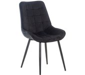 Silla de comedor gigi de terciopelo negro