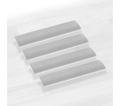 Pack 4 tirador edge straight - inox look - muebles de baño y cocina - 200 mm - furnipart
