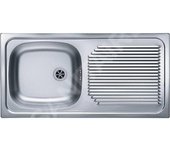 18/10 fregadero de acero inoxidable, eco 1 tanque, 1 drenante, l86cm