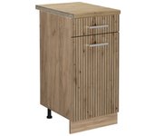 Vicco mueble bajo de cocina r-line, roble artesanal, 40 cm , et roble