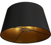 Mexlite - pantalla de lámpara - lampenkappen - negro - lino - ø 30cm - e27 - k5894ss