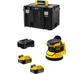 Lijadora rotorbital stanley fatmax sfmcw220m2t (2 x 4,0 ah + cargador + tstak vi)