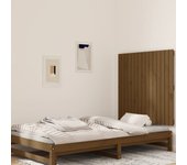 Cabecero，cabecero de cama，panel de cabecera cama pared，panel de cabecera，decoración de pared madera maciza pino marrón miel 95,5x3x90 cm cfw97692