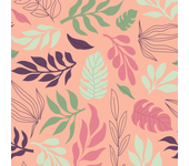 Papel pintado floral tropicales rosas