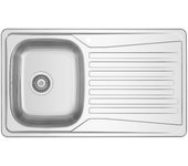Fregadero empotrado de acero inoxidable mod. ls04 cm 80x50cm. 80 goteo derecho