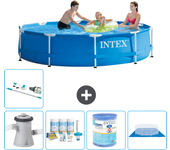 Paquete de piscina - intex - alrededor - 305x305x76 cm + accesorios a1670