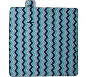 Manta de picnic plegable terciopelo ondas azules 200x200 cm v3124 200 x 200 cm / dark blue