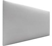 Dhome cabecero de polipiel liso cabeceros cabezal tapizado cama (polipiel gris claro, 105cm (camas 80/90/105))