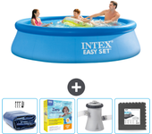 Paquete de piscina - intex - alrededor - 305x305x76 cm + accesorios cb10