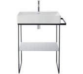 Duravit durasquare glass insert 47x38cm, para consolas metálicas 003115/ 003116, 0099698200, color: cúbico
