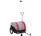 Remolque para bicicleta hierro negro y rojo 45 kg cfw74902
