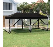 Maison exclusive - carpa para fiestas plegable con paredes laterales negra 3x6 m