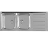 Roca a873121a01 victoria fregadero 2 cubetas escurridor derecha acero inoxidable