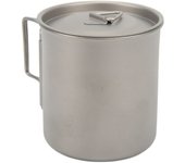 Taza de café para acampar, mango plegable, diseño humanizado portátil, aleación de aluminio, taza de cocina al aire libre de gran capacidad