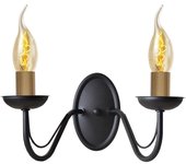 Helam malbo vela aplique negro, pátina 32cm